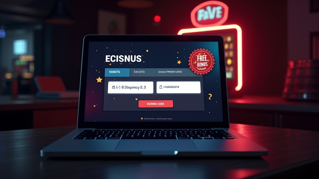 Registration form highlighting a promo code field with a free bonus badge